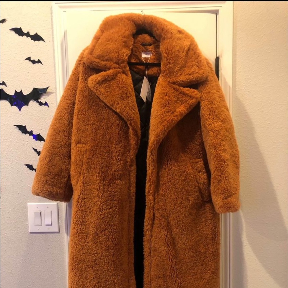 Lovers + Friends Angelina Faux Fur Coat Amber